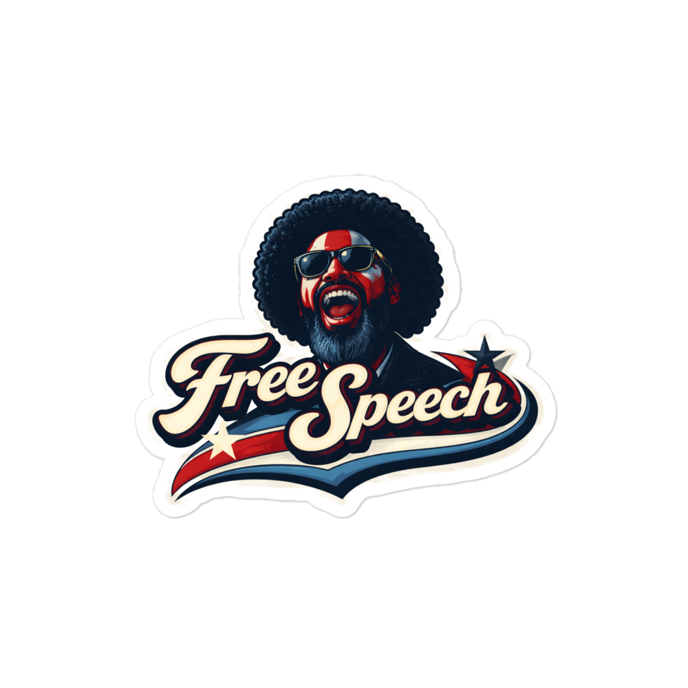 Afroman Free Speech Bubble-free stickers